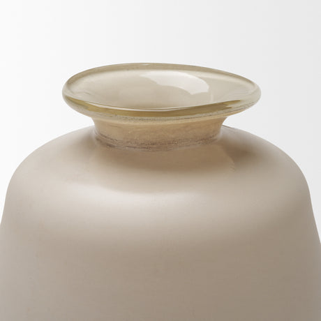Dune Matte White Glass Vase from Mercana - Luna Furniture