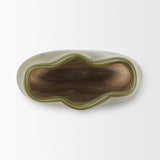 Tulano Medium Green and Brown Glass Vase from Mercana - Luna Furniture