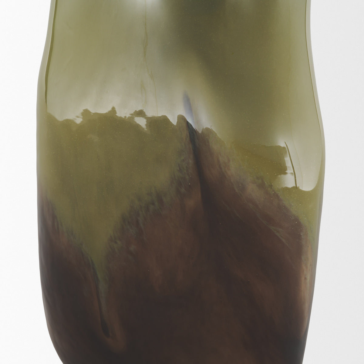 Tulano Medium Green and Brown Glass Vase from Mercana - Luna Furniture