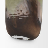 Tulano Medium Green and Brown Glass Vase from Mercana - Luna Furniture