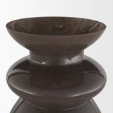 Bruna Sculptural Brown Glass Vase from Mercana - Luna Furniture