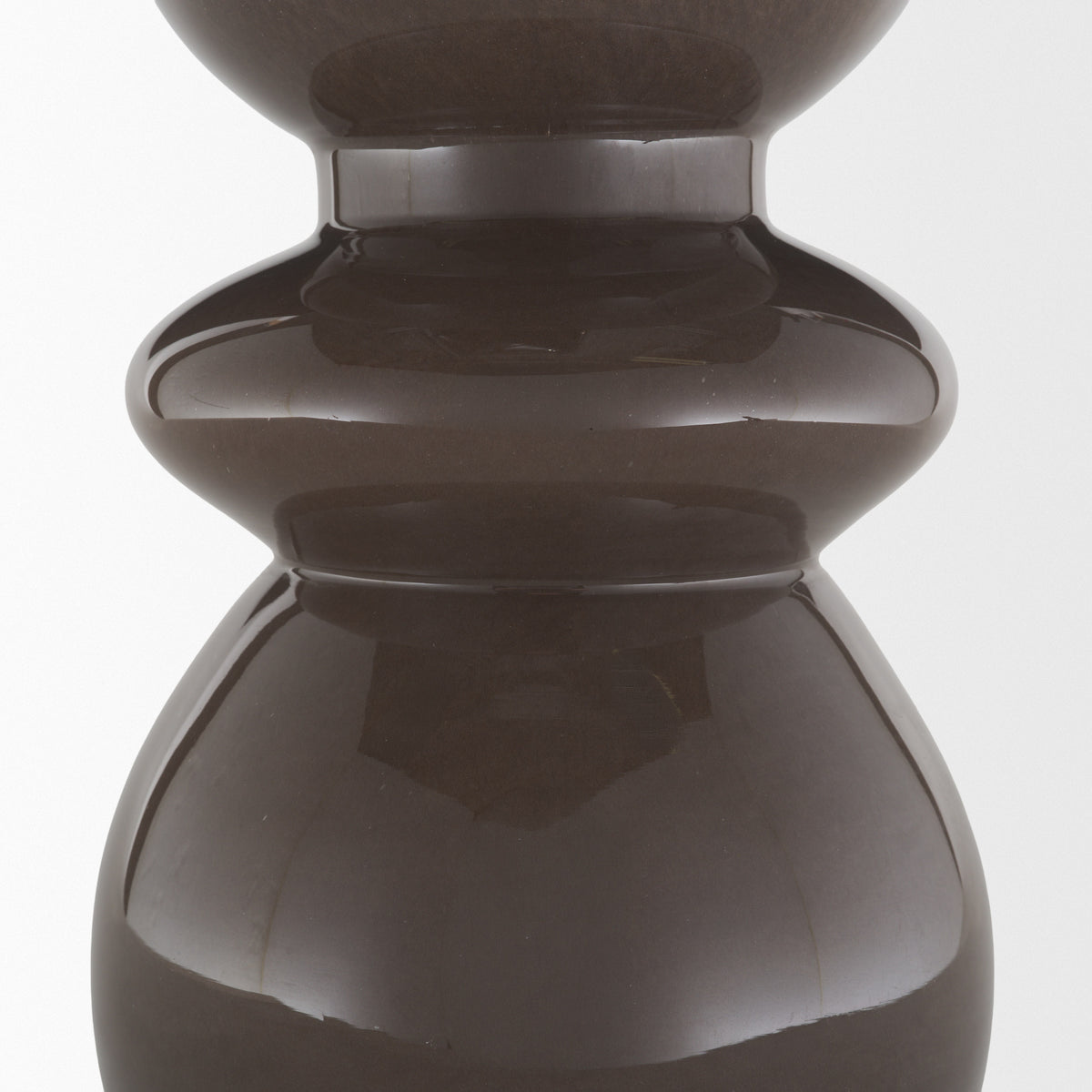 Bruna Sculptural Brown Glass Vase from Mercana - Luna Furniture