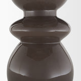 Bruna Sculptural Brown Glass Vase from Mercana - Luna Furniture