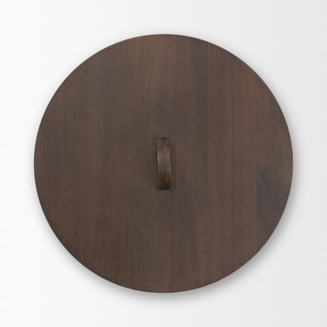 Voss Black Metal w/ Dark Wood Lid Canister from Mercana - Luna Furniture