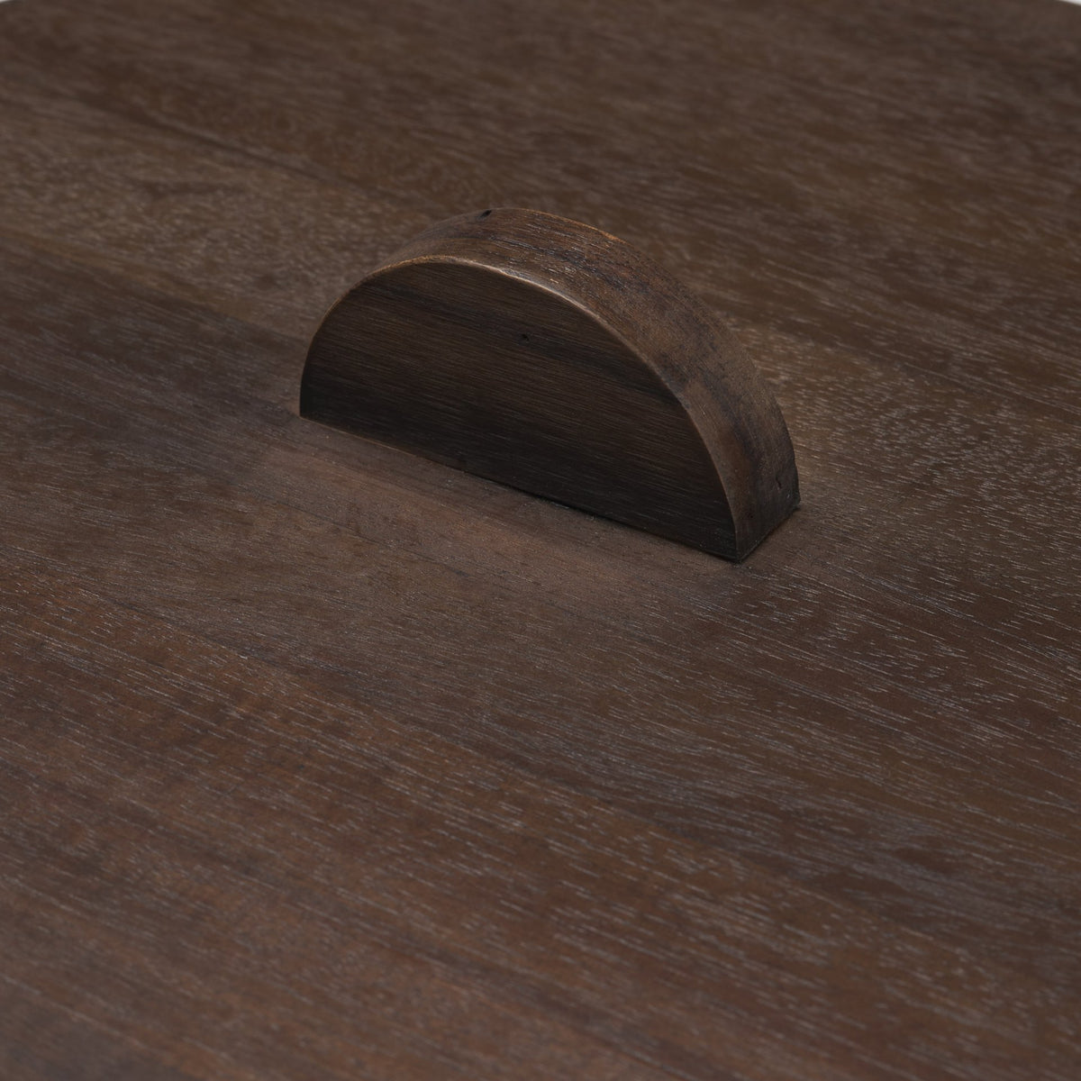 Voss Black Metal w/ Dark Wood Lid Canister from Mercana - Luna Furniture