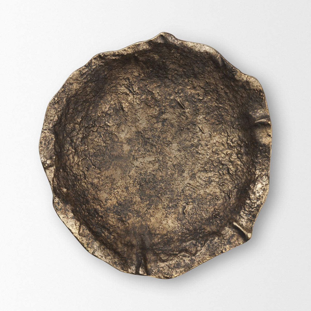 Verdant Large Antiqued Brass Metal Decorative Centerpiece Bowl from Mercana - Luna Furniture