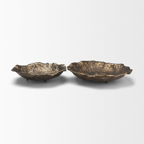 Verdant Large Antiqued Brass Metal Decorative Centerpiece Bowl from Mercana - Luna Furniture