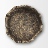 Verdant Small Antiqued Brass Metal Decorative Centerpiece Bowl from Mercana - Luna Furniture