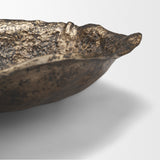 Verdant Small Antiqued Brass Metal Decorative Centerpiece Bowl from Mercana - Luna Furniture