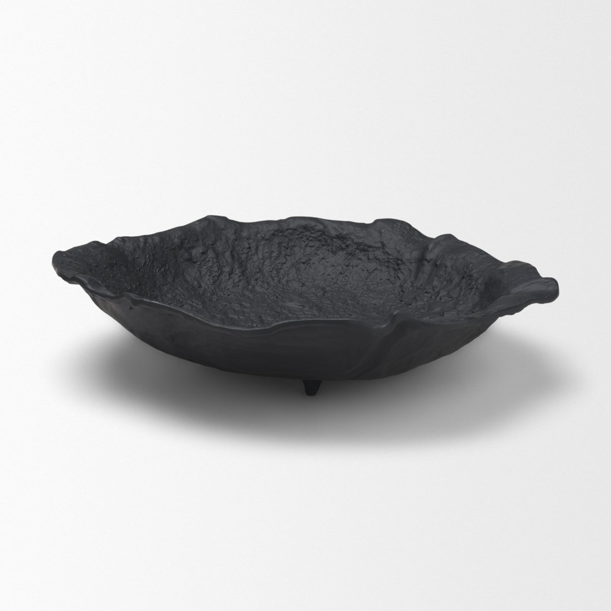 Verdant Large Matte Black Metal Decorative Centerpiece Bowl from Mercana - Luna Furniture