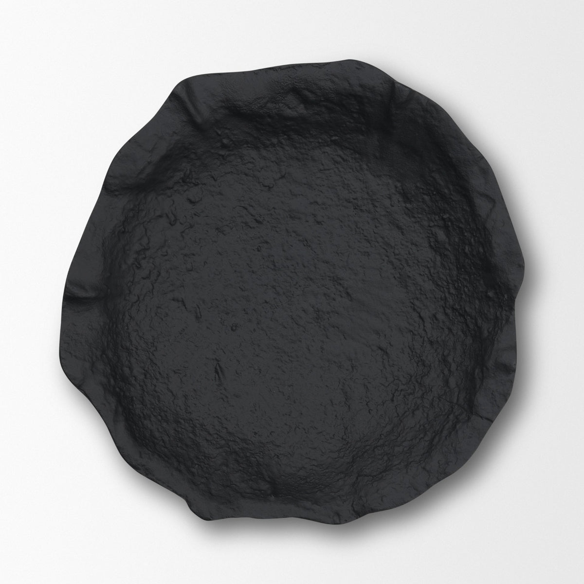 Verdant Large Matte Black Metal Decorative Centerpiece Bowl from Mercana - Luna Furniture