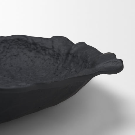 Verdant Large Matte Black Metal Decorative Centerpiece Bowl from Mercana - Luna Furniture