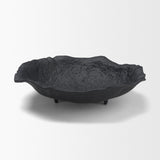 Verdant Small Matte Black Metal Decorative Centerpiece Bowl from Mercana - Luna Furniture