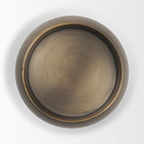 Pelar Large Antiqued Brass Stacked Pillar Candle Holder