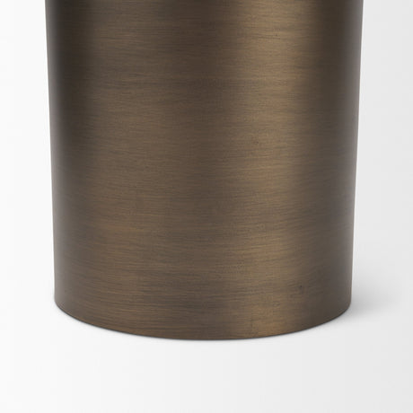 Pelar Large Antiqued Brass Stacked Pillar Candle Holder from Mercana - Luna Furniture