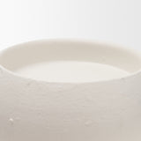 Pelar Large Matte White Metal Stacked Pillar Candle Holder