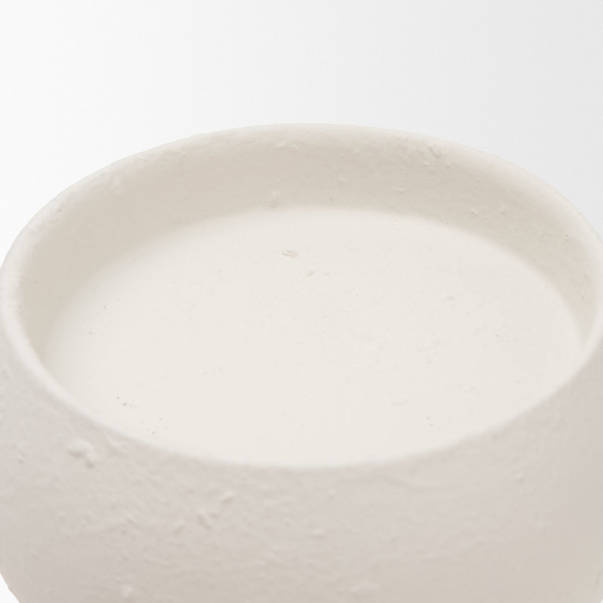 Pelar Small Matte White Metal Stacked Pillar Candle Holder
