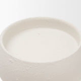 Pelar Small Matte White Metal Stacked Pillar Candle Holder