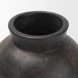 Douro Small Earthy Brown Dotted Vase from Mercana - Luna Furniture