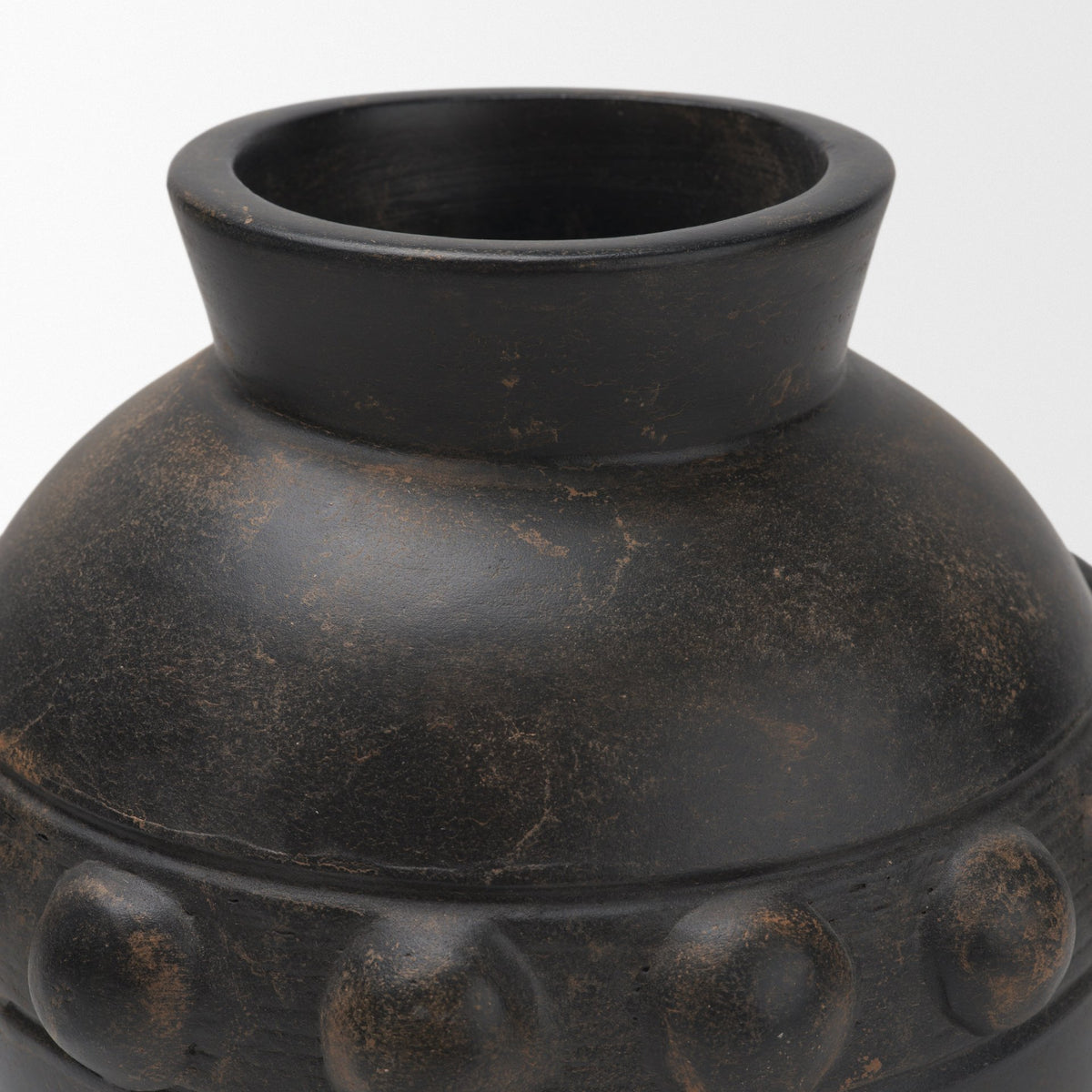 Douro Small Earthy Brown Dotted Vase from Mercana - Luna Furniture