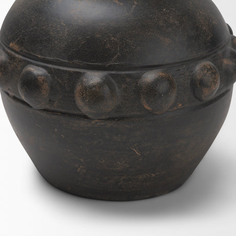 Douro Small Earthy Brown Dotted Vase from Mercana - Luna Furniture