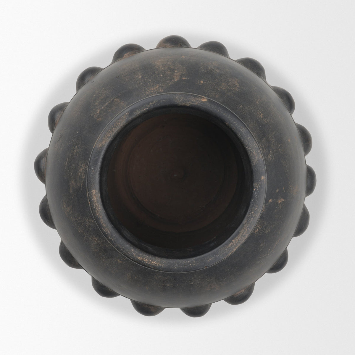 Douro Medium Earthy Brown Dotted Vase from Mercana - Luna Furniture