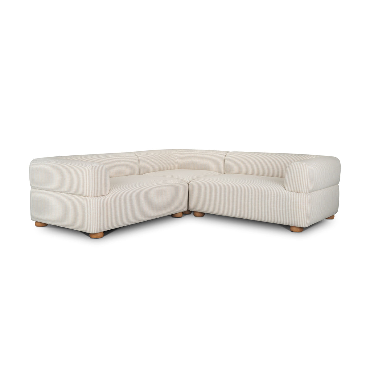 Warner Stripe 3 Piece Sofa Set w/S Corner Piece from Mercana - Luna Furniture