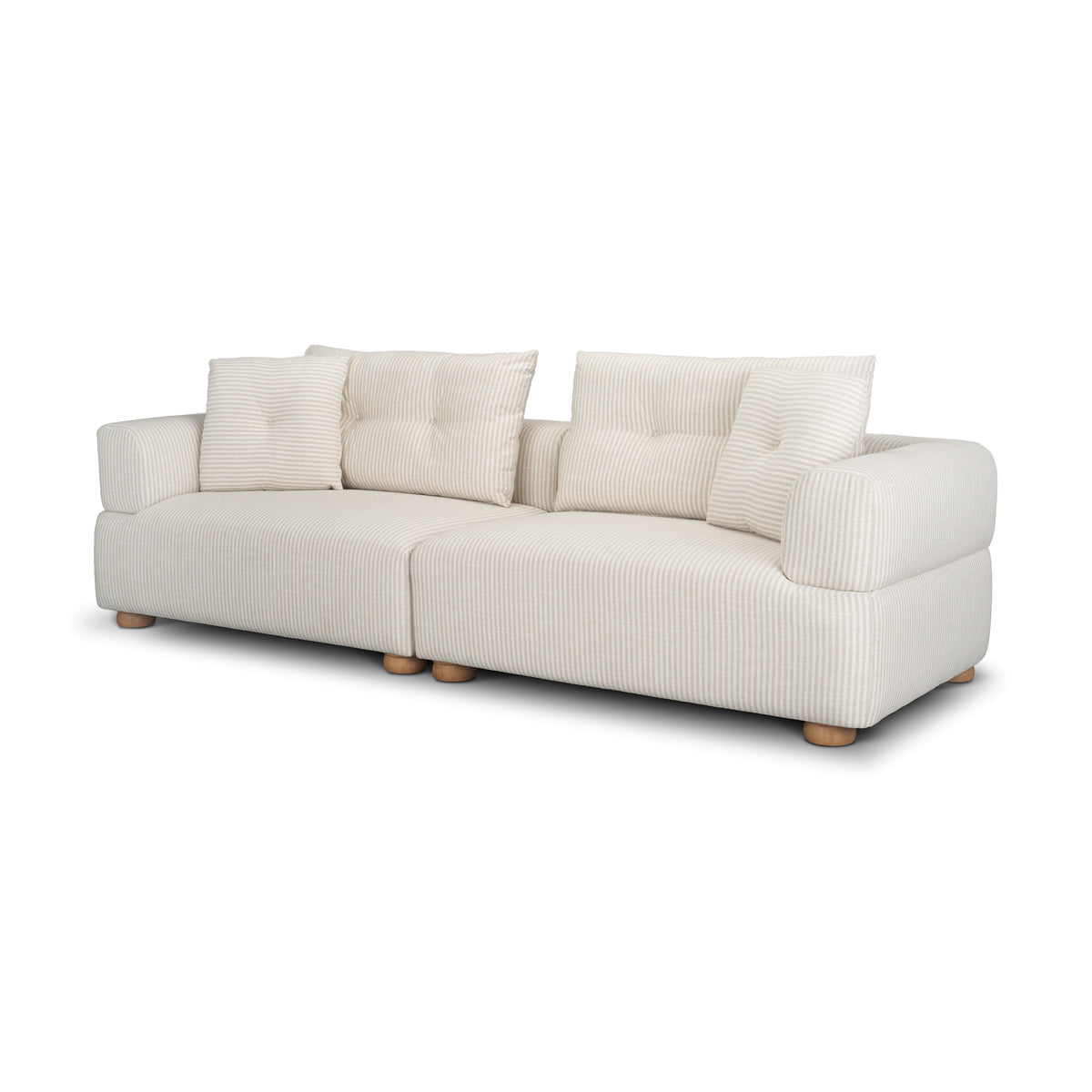 Warner Stripe 2 Piece Sofa Set w/Back Cushions from Mercana - Luna Furniture