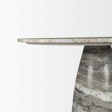 Allyson 42" Round Pedestal Dining Table | Marble | Seats 4 from Mercana - Luna Furniture
