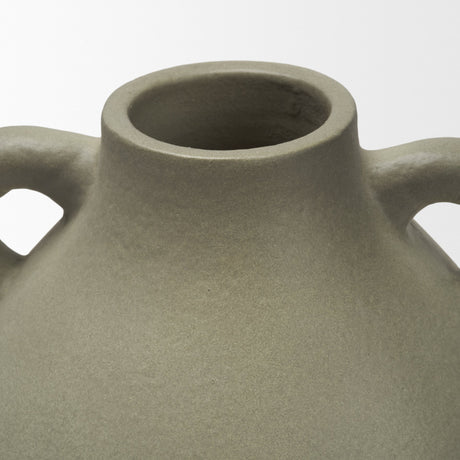 Cantara Small Sage Green Ceramic Milk Jug w/ Handles from Mercana - Luna Furniture
