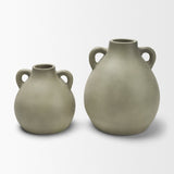Cantara Small Sage Green Ceramic Milk Jug w/ Handles from Mercana - Luna Furniture