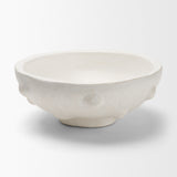 Punto Small White Paper Mache Dotted Centerpiece Bowl from Mercana - Luna Furniture
