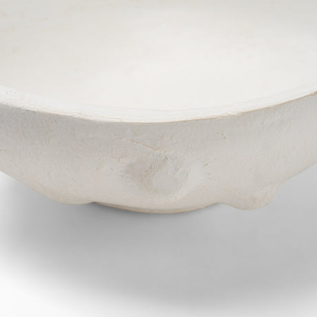 Punto Small White Paper Mache Dotted Centerpiece Bowl from Mercana - Luna Furniture