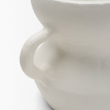 Mika Wide White Ceramic Vase w/ Handles from Mercana - Luna Furniture