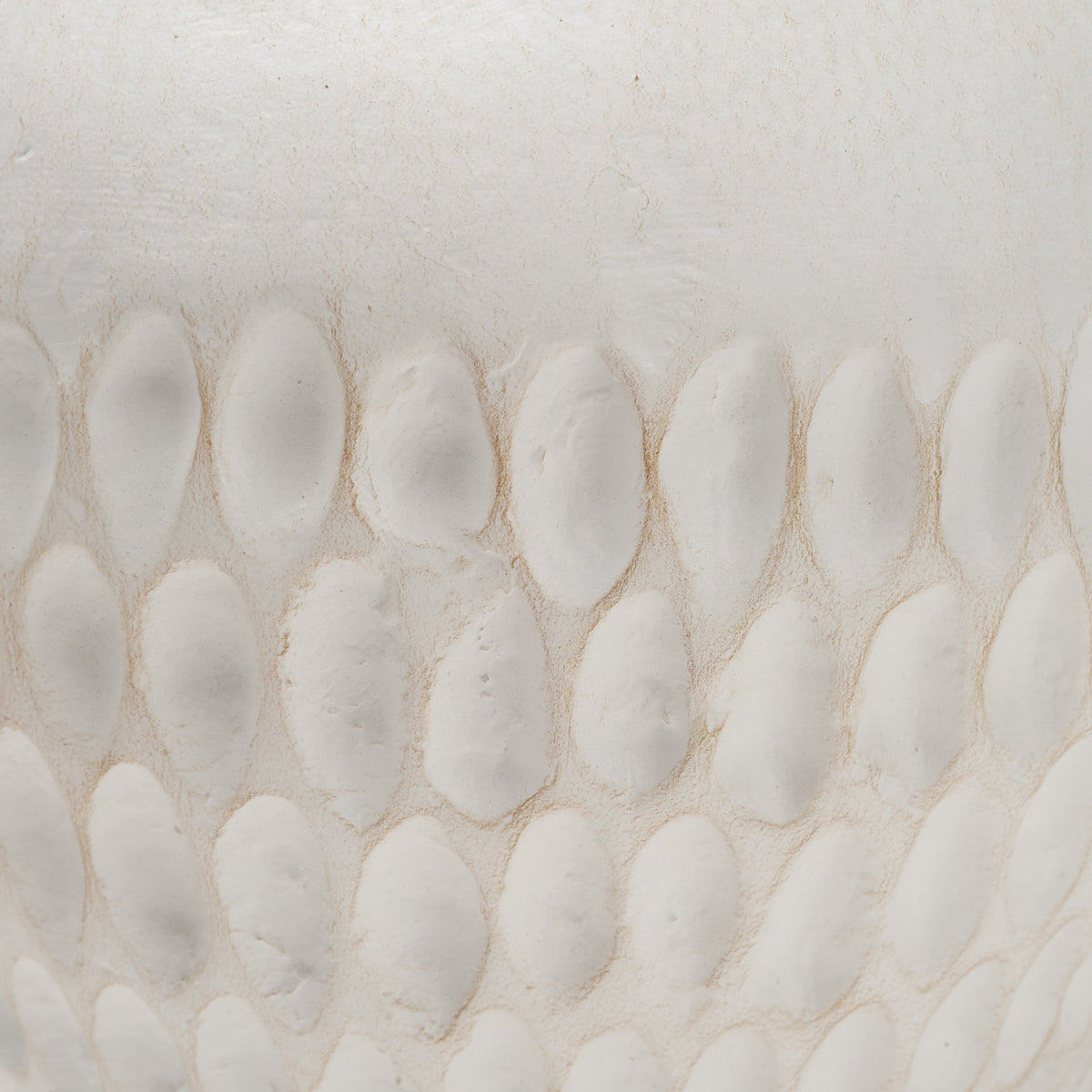 Basma White Scale Textured Ceramic Vase w/ Handles from Mercana - Luna Furniture
