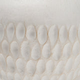 Basma White Scale Textured Ceramic Vase w/ Handles from Mercana - Luna Furniture