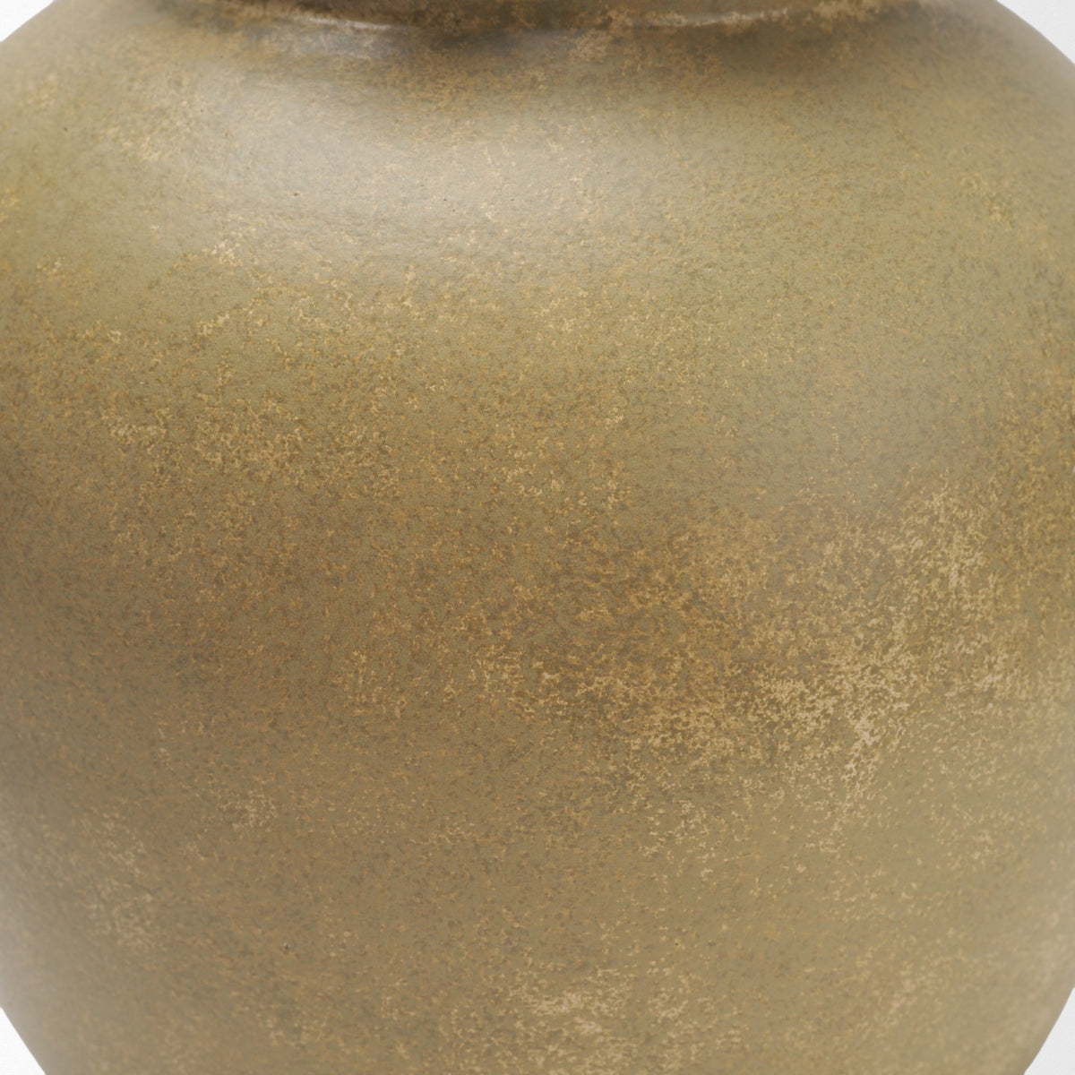 Melo Large Distressed Citron Yellow Ceramic Vase from Mercana - Luna Furniture