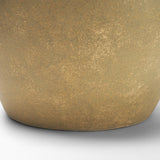 Melo Large Distressed Citron Yellow Ceramic Vase from Mercana - Luna Furniture