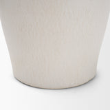 Trenza Small White Ceramic Vase w/ Twisted Handles from Mercana - Luna Furniture