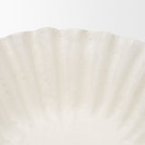 Camelia Small Fluted White Paper Mache Round Centerpiece Bowl from Mercana - Luna Furniture