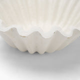 Camelia Small Fluted White Paper Mache Round Centerpiece Bowl from Mercana - Luna Furniture