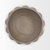Konya Small Earthen Gray-Brown Dotted Paper Mache Centerpiece Bowl from Mercana - Luna Furniture