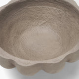 Konya Small Earthen Gray-Brown Dotted Paper Mache Centerpiece Bowl from Mercana - Luna Furniture