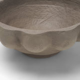 Konya Small Earthen Gray-Brown Dotted Paper Mache Centerpiece Bowl from Mercana - Luna Furniture