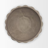 Konya Large Earthen Gray-Brown Dotted Paper Mache Centerpiece Bowl from Mercana - Luna Furniture