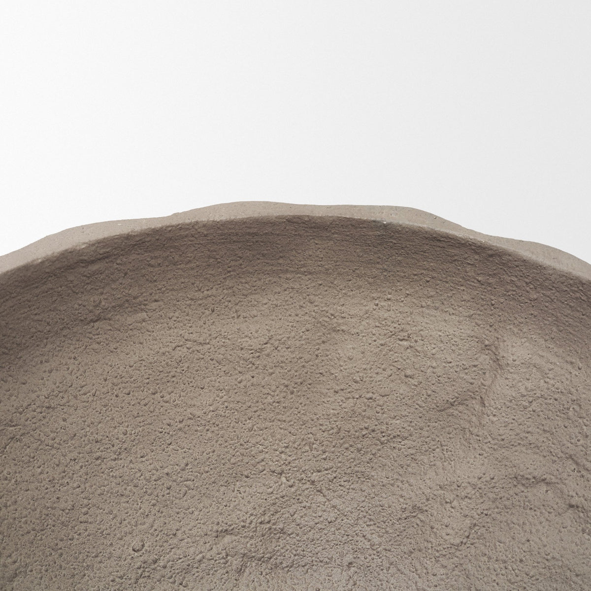 Konya Large Earthen Gray-Brown Dotted Paper Mache Centerpiece Bowl from Mercana - Luna Furniture