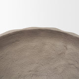 Konya Large Earthen Gray-Brown Dotted Paper Mache Centerpiece Bowl from Mercana - Luna Furniture