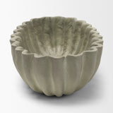 Camelia Fluted Sage Green Paper Mache Long Centerpiece Bowl from Mercana - Luna Furniture