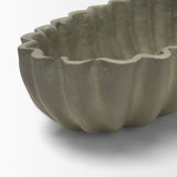 Camelia Fluted Sage Green Paper Mache Long Centerpiece Bowl from Mercana - Luna Furniture