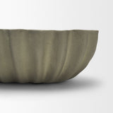 Camelia Fluted Sage Green Paper Mache Long Centerpiece Bowl from Mercana - Luna Furniture